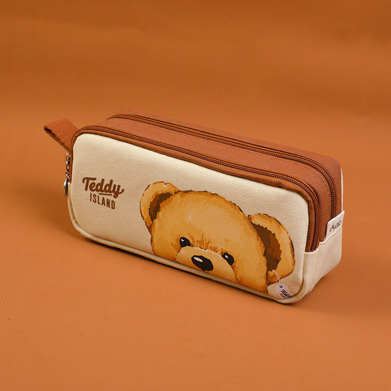 Astuccio portapenne serie TEDDY ISLAND con doppia cerniera-2