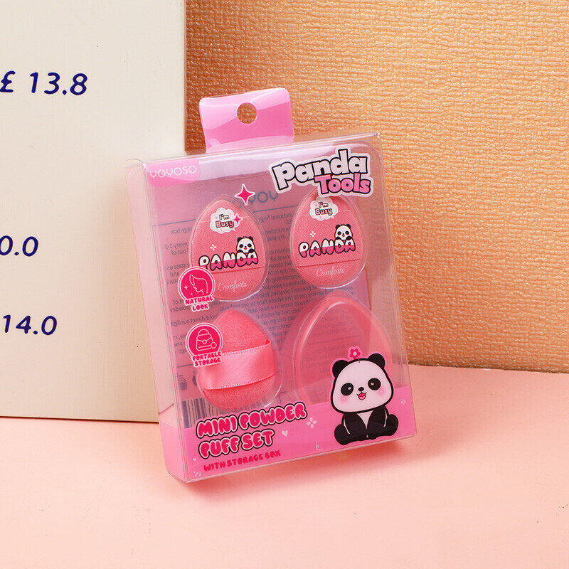 Set multifunzionale di cipria per le dita con scatola portaoggetti