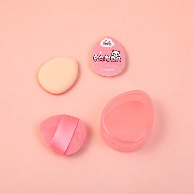 Set multifunzionale di cipria per le dita con scatola portaoggetti