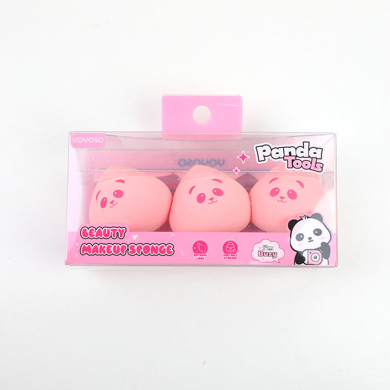 Spugna per il trucco color pesca 3 pezzi