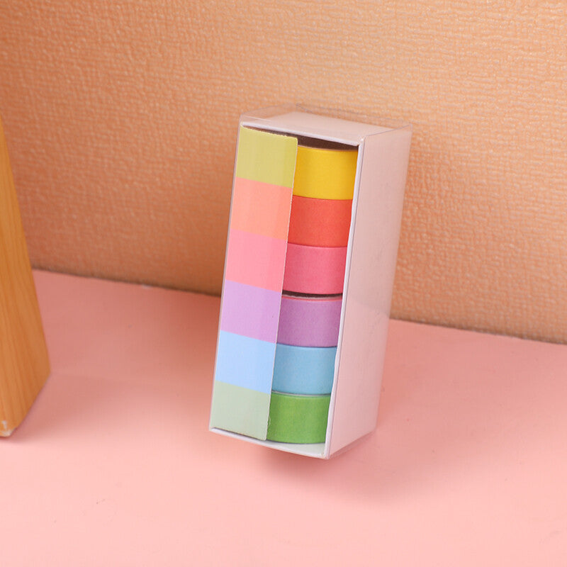 Nastro washi serie arcobaleno 6 pezzi