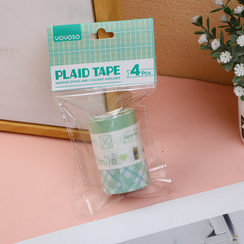 Nastro a quadri al limone e vaniglia 4 pezzi