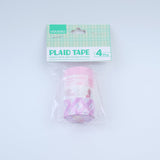 Nastro a quadri a forma di cuore dolce 4 pezzi