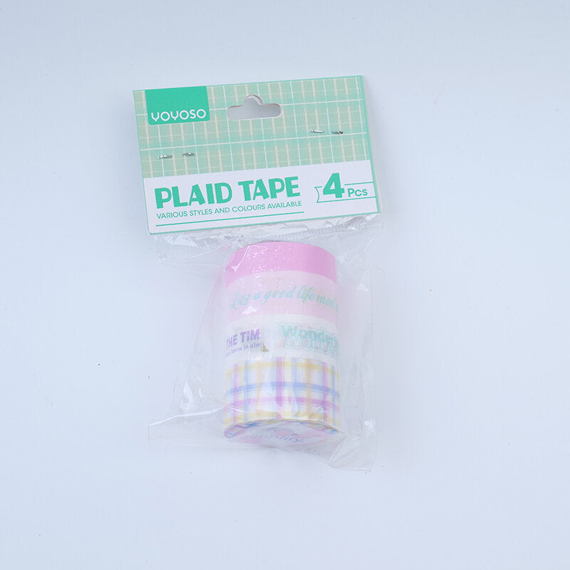 Nastro a quadri rosa da sogno 4 pezzi