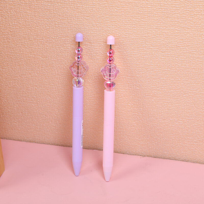 Penna gel impilabile stile B-artiglio di gatto portafortuna in cristallo