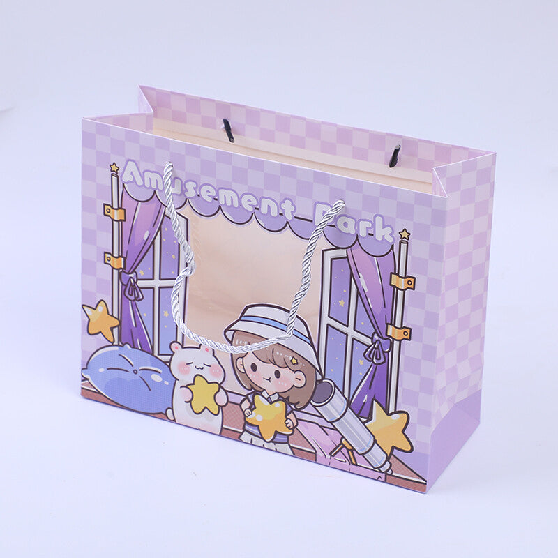 Borsa regalo con finestra orizzontale serie parco divertimenti-piccola