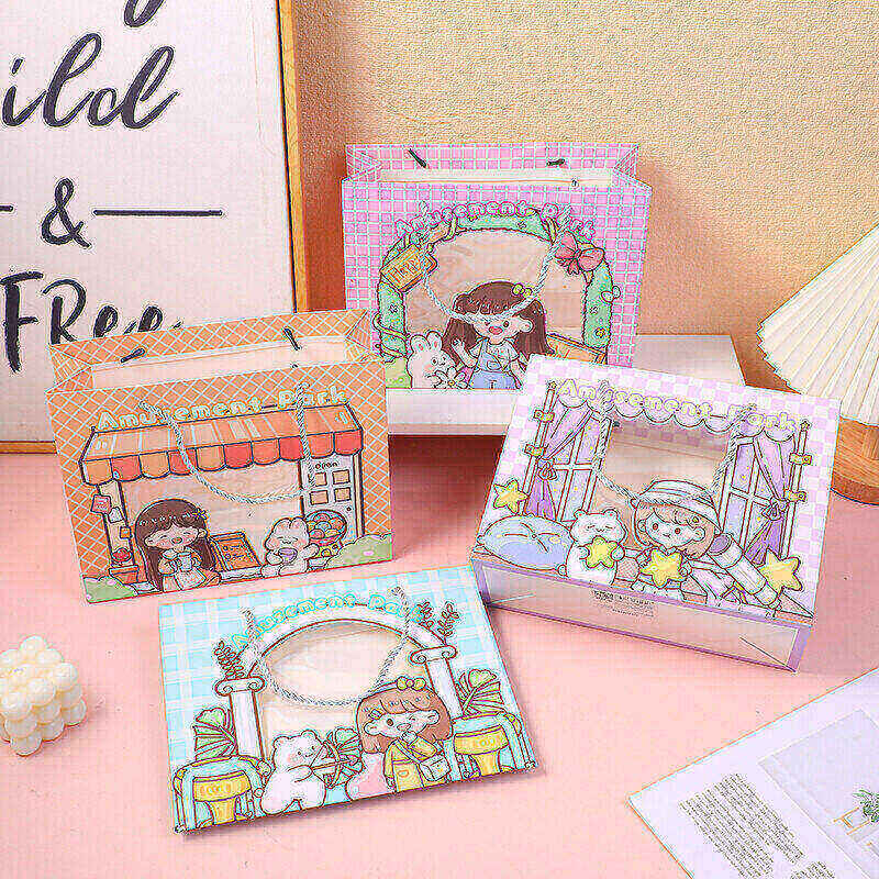 Borsa regalo con finestra orizzontale serie parco divertimenti-piccola