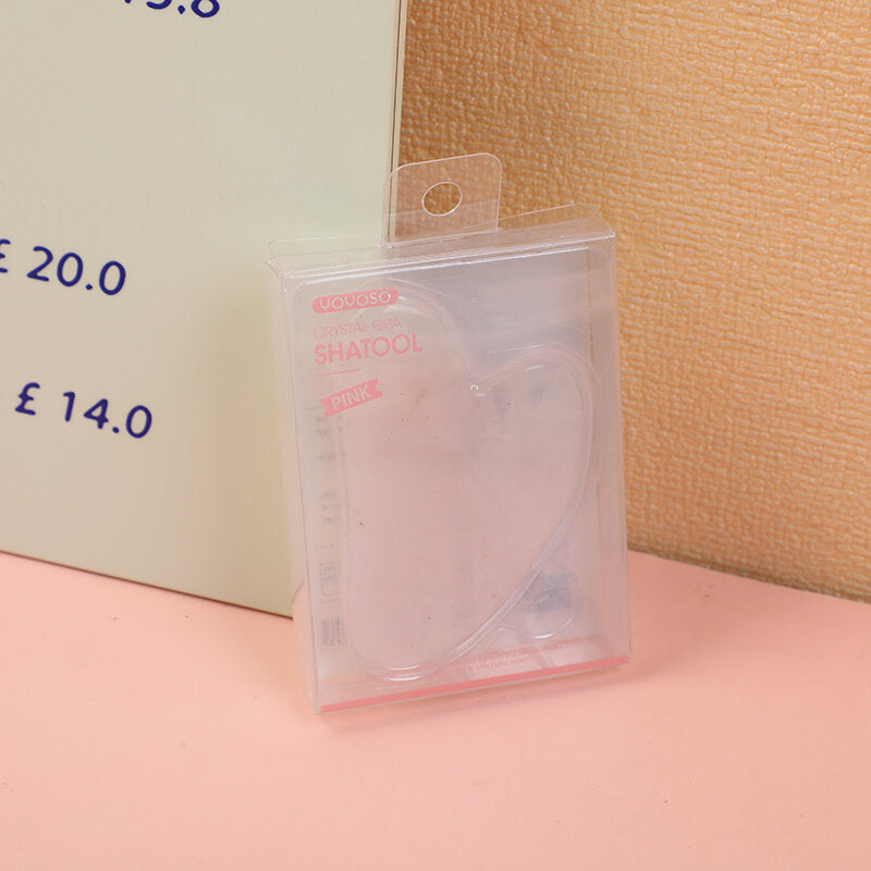 Strumento gua sha in cristallo rosa