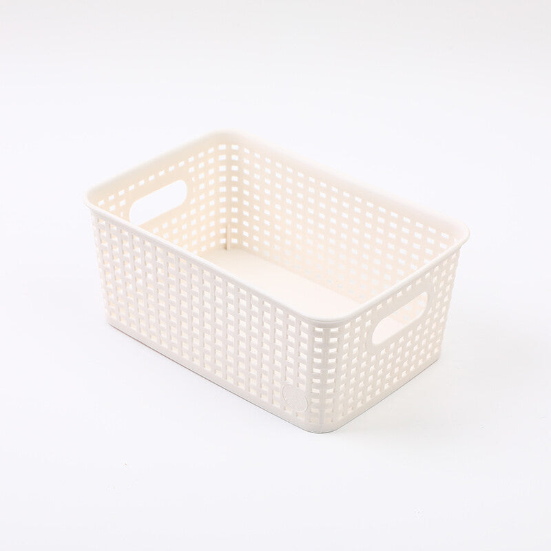 Cesto portaoggetti in finto rattan a scacchi