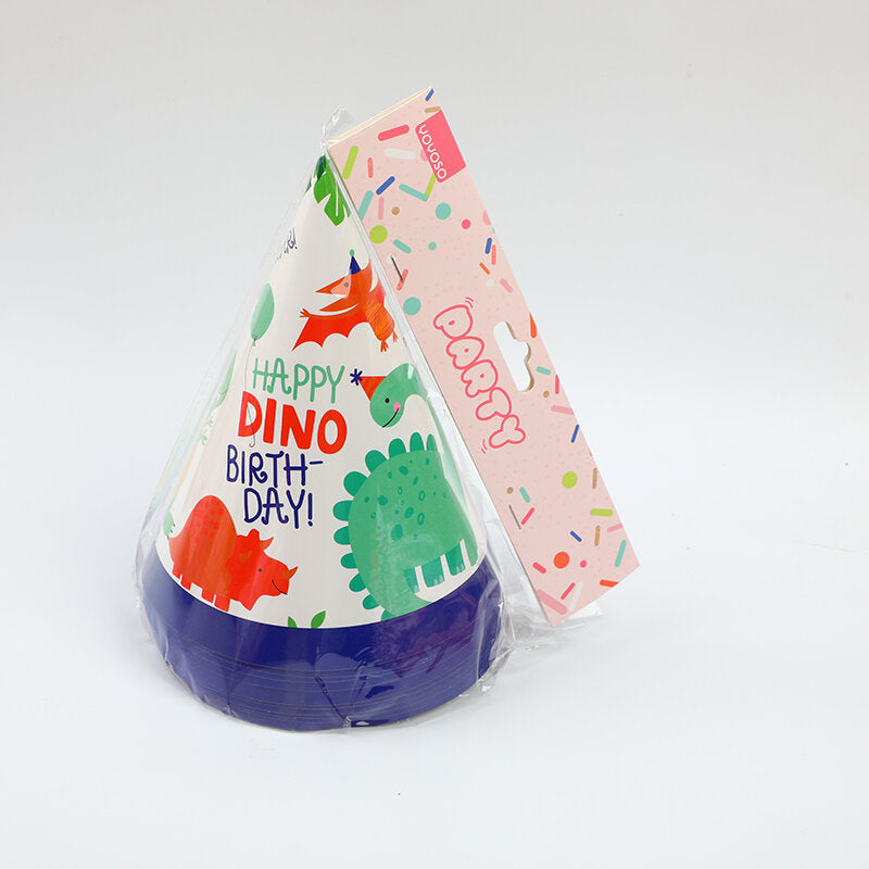 Cappellino di carta della serie Dinosaur Party*10pz