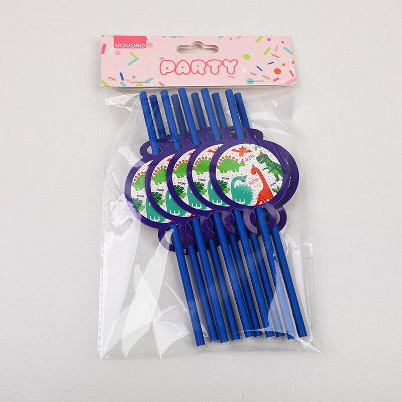 Cannucce di carta per feste a forma di dinosauro*10 pezzi