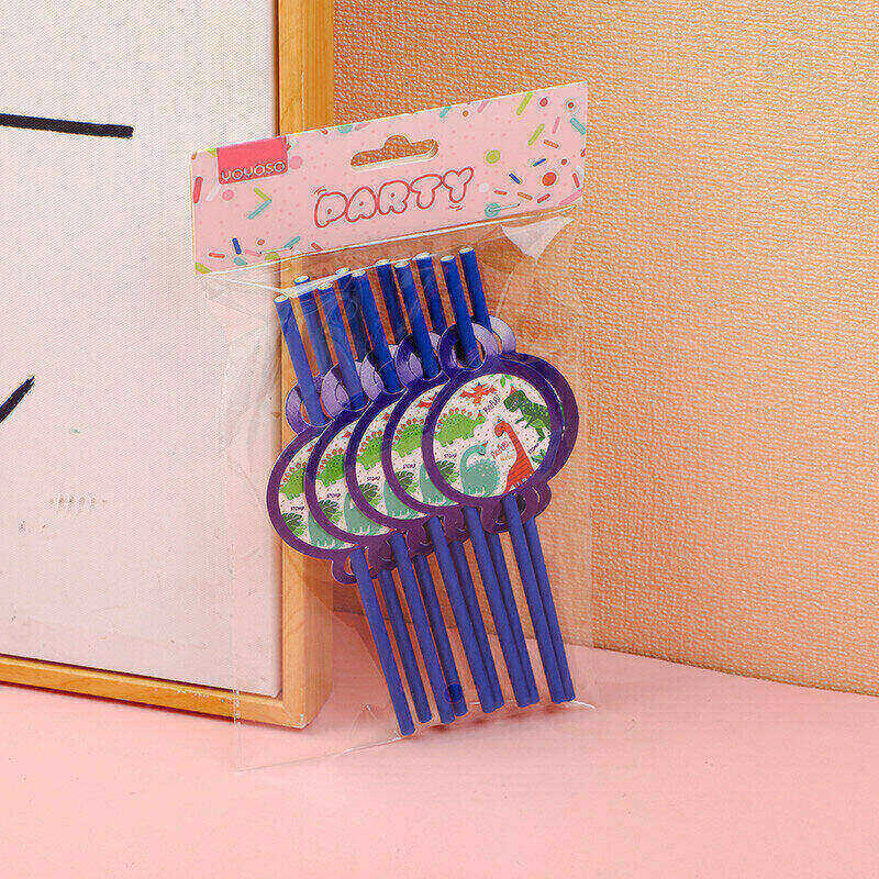 Cannucce di carta per feste a forma di dinosauro*10 pezzi