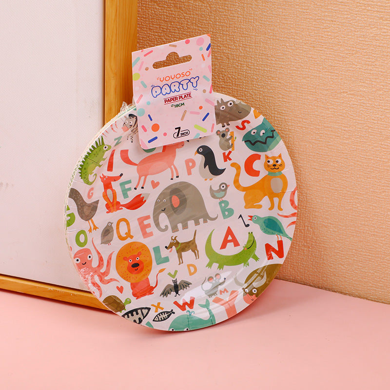 Vassoio Party Animal World Series da 9 pollici * 10 pezzi