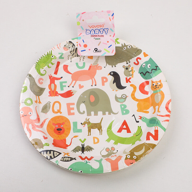 Piatto Party Animal World Series 7"*10 pezzi