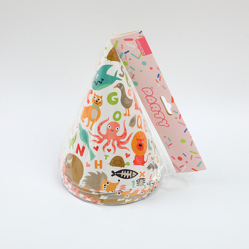 Cappello di carta Party Animal World*10 pezzi