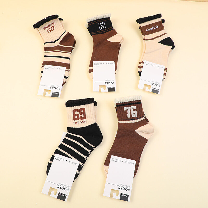 Calzini sportivi da donna in cotone a metà polpaccio