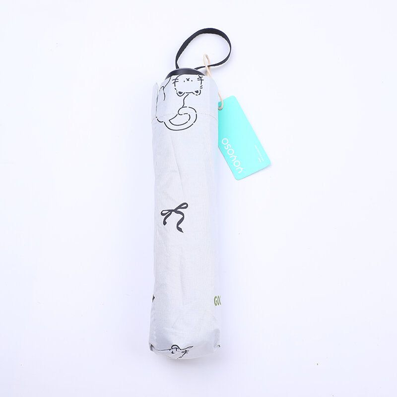 Ombrello ripiegabile con gattino a nastro