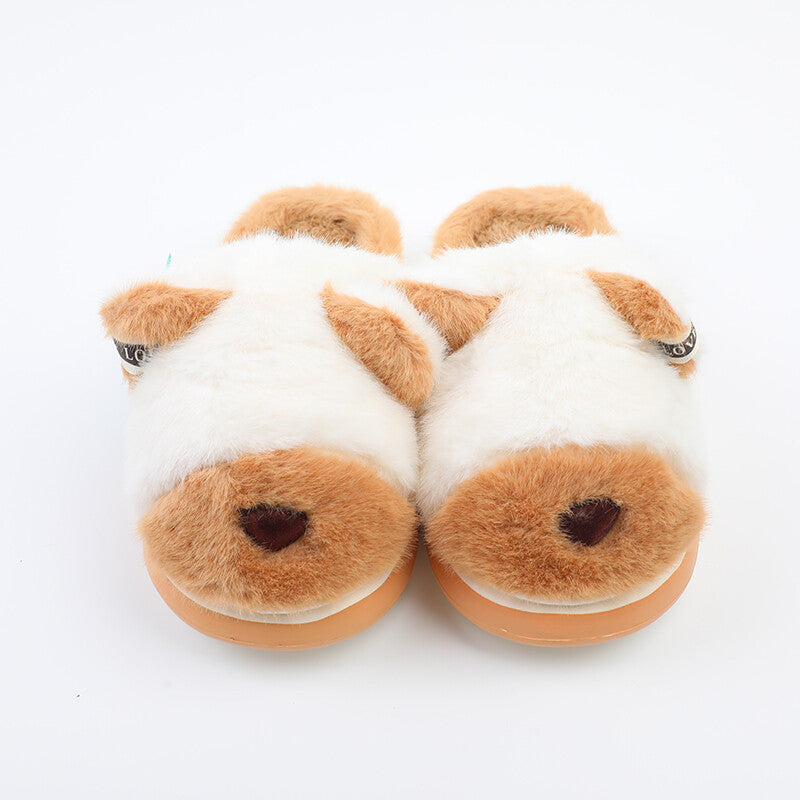 Pantofole per bambini a forma di cane di peluche 30-31