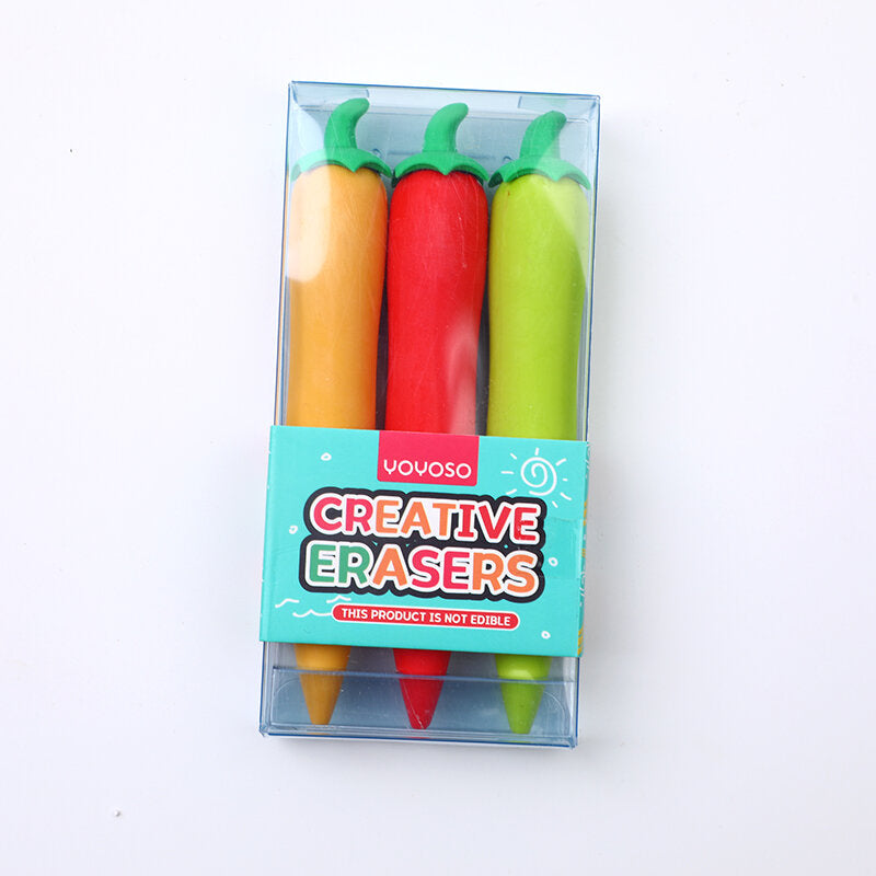 Peperoni che condividono gomma 3 pezzi