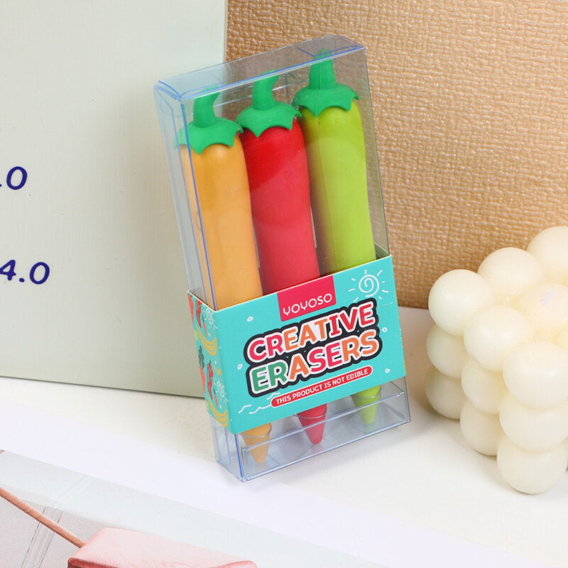 Peperoni che condividono gomma 3 pezzi