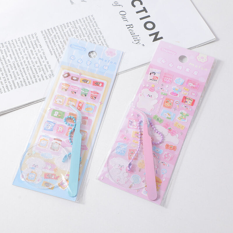 Set di adesivi Goo Card - tema snack al melone