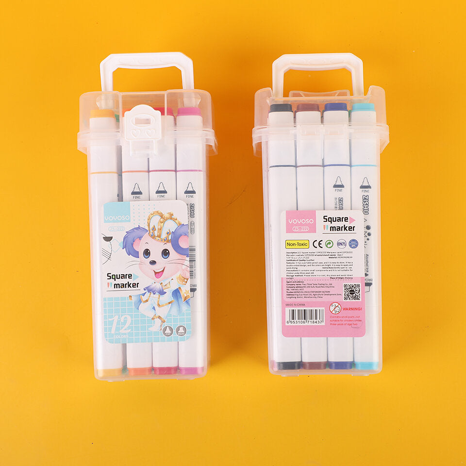 Pennarello Quad Rod Dual Head 222 da 12 colori