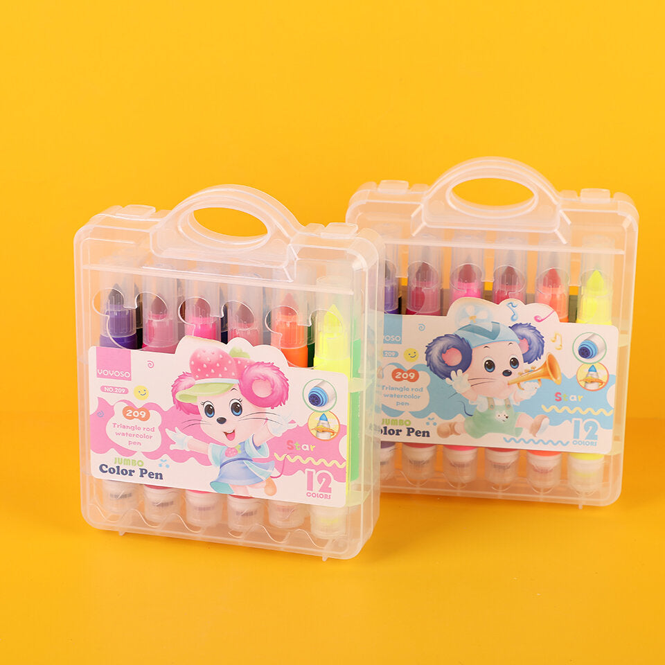 Matita acquerellabile a 12 colori Bold Bar di grande capacità con timbro 209