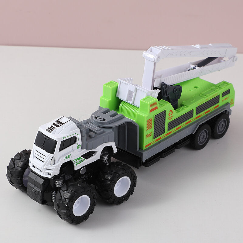 Camion sanitario a quattro ruote motrici in lega inerziale (scala + rimorchio di spruzzatori d'acqua)