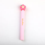 Penna gel rossetto gatto e fiori di ciliegio - blu