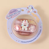 Custodia ovale per lenti a contatto della serie spaziale carina