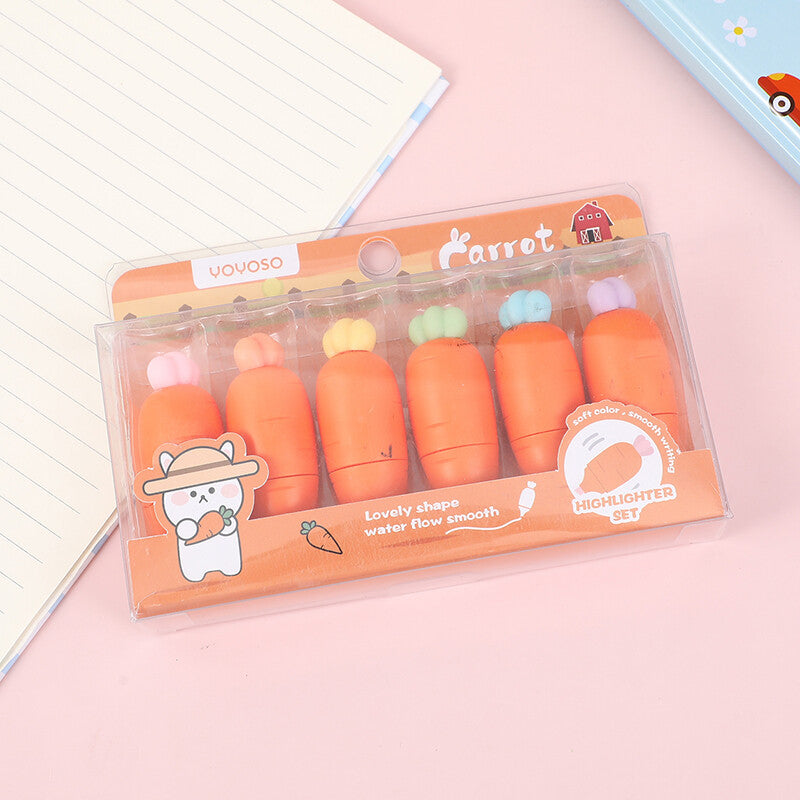Set di evidenziatori Carrot 6PCS