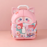 Zaino multifunzionale in volpe rosa con tracolla - include giocattoli in ceramica