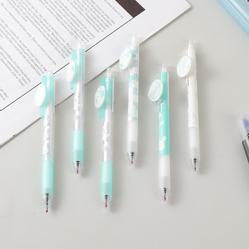 Penna gel cliccabile coniglietto carino - ricarica nera