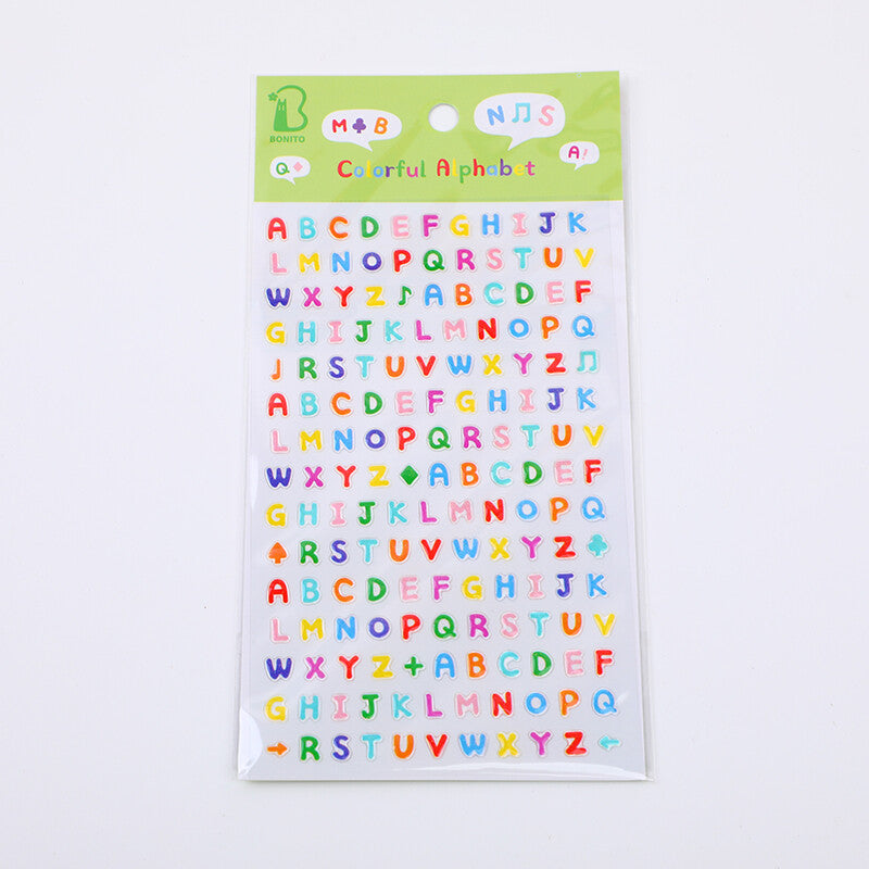 Adesivi colorati dell'alfabeto